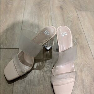 BP Women's Transparent Heeled Mules